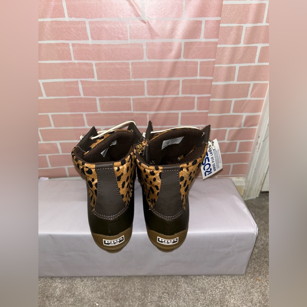 Waterproof leopard rain boots